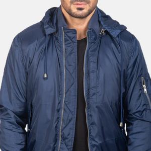 Chaqueta Bomber Acolchada Unisex con Capucha, Ligera, de Poliéster/Algodón, Impermeable, Resistente al Viento, Transpirable, Estilo Urbano, para Invierno - Product Image 5