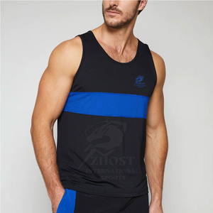 เสื้อกล้ามกีฬาผู้หญิง ZHOST INTERNATIONAL SPORTS สีดำ-น้ำเงิน แบบคอโอ ทรงสปอร์ต แห้งเร็ว ไม่รัดรูป ลายมัดย้อม  ถักทอ - Product Image 5