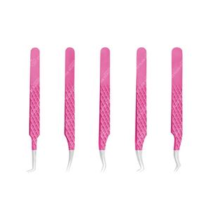 Pinzas de agarre de diamante de acero inoxidable con logotipo personalizado de alta calidad, pinzas de extensión de pestañas puntiagudas, venta al por mayor, Etiqueta Privada - Product Image 6