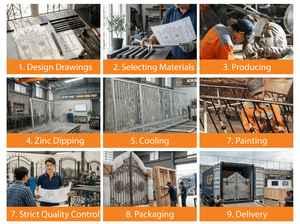 Postes de Hierro Forjado de Alta Calidad, Lujosos, 100% Forjados a Mano, Columnas Decorativas para Entrada, Resistentes a la Intemperie, Personalizables - Product Image 6