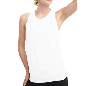 Nueva Llegada: Camiseta sin Mangas Blanca de Punto con Cuello Redondo para Mujer, Color Sólido, Transpirable, Estilo Casual, Largo Regular - Product Image 2