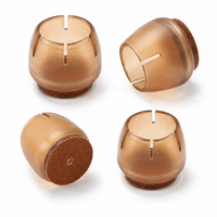 Embouts de pieds de chaise en PVC brun de 30 mm, couvre-pieds de table ronds pour meubles de maison