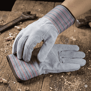 Guantes de seguridad de cuero de vaca de primera calidad Guantes de trabajo industriales Canadian Rigger resistentes para protección de manos - Product Image 6