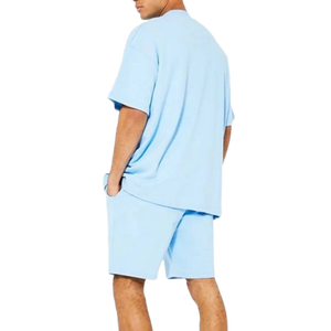 Ensemble T-shirt et short pour homme, couleur unie, grande taille, respirant, séchage rapide, sportif, été, fabriqué au Pakistan, vente en gros - Product Image 4