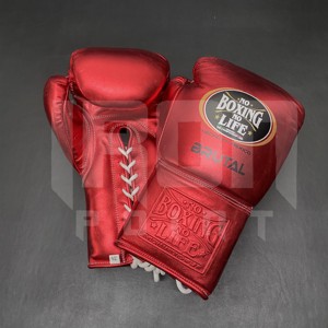 ถุงมือชกมวยหนังวัวแท้คุณภาพสูงแบบผูกเชือก ยี่ห้อ No Boxing No Life  บุหนา 4 ชั้น ระบายอากาศได้ดี ซึมซับความชื้น - Product Image 1