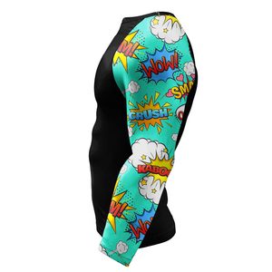 Maillot de bain Rashguard à manches longues sur mesure en polyester par sublimation, protection UV, vente en gros OEM, usine OEM en gros - Product Image 4