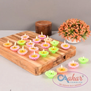 Bougie flottante à l'eau Aakar AF 604 en forme de marguerite pour décoration festive - Product Image 1