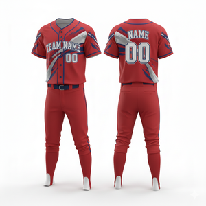 Conjunto de Uniforme de Béisbol de Diseño Personalizado, Jersey con Botones y Pantalones, 100% Poliéster, Secado Rápido, Transpirable, Nombres de Equipo Personalizados para Deportes de Equipo - Product Image 5