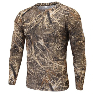T-shirt de chasse camouflage à manches longues, personnalisable avec logo, séchage rapide, respirant, vêtements de tir en plein air pour hommes, chemises de chasse - Product Image 3