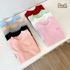 T-shirt en coton pour tout-petits, garçons et filles, vêtements pour enfants, vente en gros, manches courtes élastiques, tee-shirt d'été fabriqué au Vietnam, prix d'usine imbattable - Product Image 2