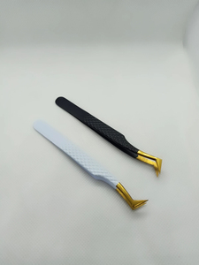 MAHFOOZ INSTRUMENTS Pince à épiler professionnelle pour extensions de cils, en acier inoxydable de précision, outils d'isolation pour volume de cils - Product Image 2