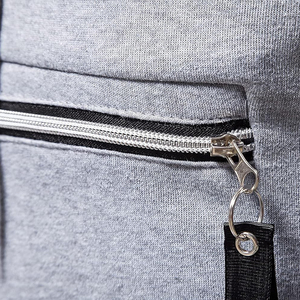 Survêtements décontractés pour hommes gris et noirs, taille XL, en molleton, pour l'hiver, avec pantalon à taille élastique, ensembles de survêtements 2 pièces - Product Image 5