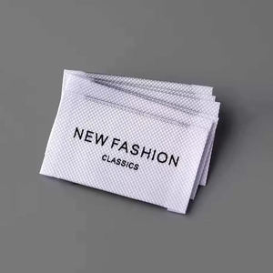 Étiquettes tissées personnalisées de haute qualité en gros directement de l'usine, étiquettes de taille en satin, vente chaude, pliage en bout, sans minimum de commande - Product Image 6