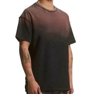 Camisetas de Hombre 2026, Nueva Moda, Alta Calidad, Logotipo Personalizado, Negras, Holgadas, Hombros Caídos, Lavado Ácido, Efecto Desgastado por el Sol - Product Image 2