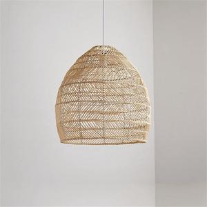 Wholesale Bamboo Rattan Pendant Lampshade Handwoven Basket Hanging <b>Light</b> Fixture for Restaurant Living Room Decor OEM ODM - Product Image 1