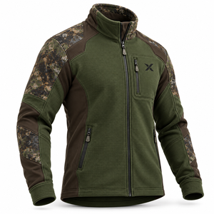 Suéteres de Caza y Camadas Intermedias Térmicas para Hombre |   Camuflaje Verde Oliva - Seis Colores |   Transpirable |   Chaqueta Softshell de Manga Larga | - Product Image 2