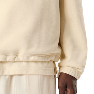 Men's Oversized Cotton Fleece Polo Sweatshirt Chest Pocket Logo Print Casual Streetwear Pullover OEM Private label manufacturer - Product Image 6