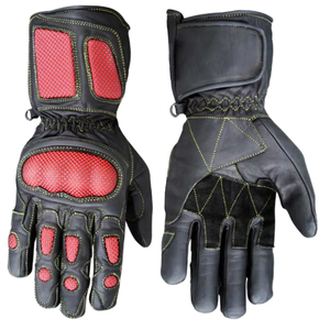 Premium 100% Leather Custom Waterproof Full <b>Finger</b> Motorbike <b>Gloves</b> High Quality Reasonable Price Solid Color Outdoor - Product Image 2
