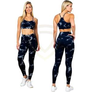 Conjuntos transpirables y reversibles para mujer, elásticos en cuatro direcciones, ligeros, ecológicos, de secado rápido, conjunto de sujetador y leggings. - Product Image 1