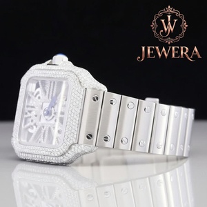 Reloj de Pulsera Premium de Acero Inoxidable con Diamantes Moissanite para Hombre, Estilo Hip Hop, Disponible a Precio de Fábrica - Product Image 4