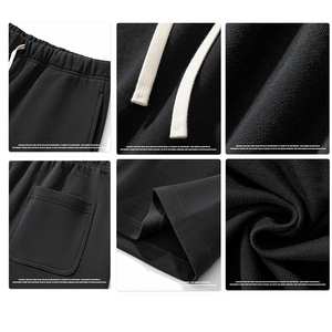 Pantalones Cortos de Algodón para Hombre, Color Sólido, con Cordón, Cintura Media, Casuales, Transpirables, Tejido Oxford - Product Image 4