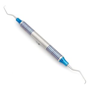 Curette Gracey Mini 7/8 à double extrémité, instrument dentaire parodontal pour surfaces buccales et linguales postérieures, manche creux de 10 mm - Product Image 1