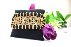 Handmade Pave Diamond Thread Bracelet With Extension Chain for women & men - Product Image 1