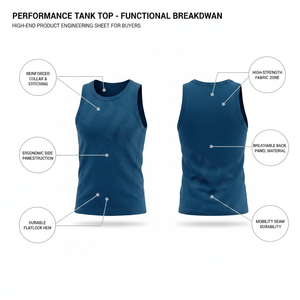 Nouveau design Débardeur côtelé uni sans manches pour la musculation, l'entraînement, le fitness, l'été et les loisirs, personnalisable - Product Image 2