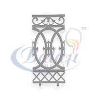 Balaji Metals BM-509 Panneaux de sécurité modernes robustes en fonte et aluminium pour balcons et escaliers, sans cadre, réglables, résistants à la rouille et à l'eau