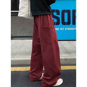 Pantalon de jogging cargo pour homme, coupe ample, multi-poches, en molleton, streetwear, coton épais, logo personnalisé - Product Image 2