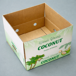 Caja de Cartón Corrugado Impresa con Flexografía Personalizada, Reciclable y Resistente para Empaque de Fruta Fresca, Exportación Agrícola - Product Image 1