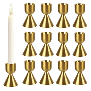<b>Brass</b> <b>Candlestick</b> <b>Holders</b> Small Golden Candle <b>Holders</b> for Table Decor, Wedding,Christmas Decoration - Product Image 1