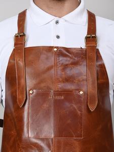 Vente en gros Tablier de magasin industriel robuste personnalisé Tablier de protection en cuir souple lavé durable pour veste de soudage - Product Image 3