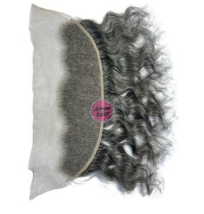 ผมแท้ 100% เวอร์จิ้น เรมี่ อินเดียน สีเทา สำหรับต่อผมแบบ Closure 13x4 แบบ Double Knots ยี่ห้อ Arrow Exim - Product Image 5