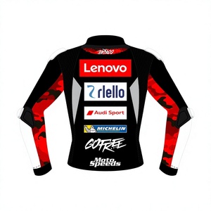 Francesco Bagnaia Rucati MotoCP Mens Leather 2026 <b>Racing</b> <b>Jacket</b>/Chaquetta Made To Measure Motorbike Riding Gear with CE Level 2 - Product Image 2