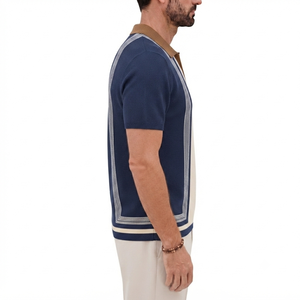 Chemise Homme Vintage en Soie Viscose Tricotée Anti-Plis à Manches Courtes Boutonnée Style Rétro Décontracté Été Streetwear Tendance Col Revers 190g - Product Image 3