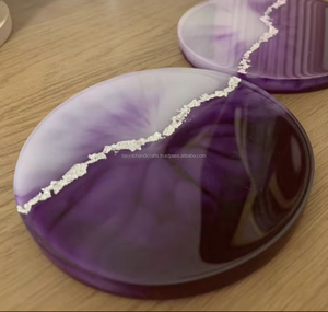 Nouveau style de sous-verres de bonne qualité en bois et résine résine résine époxy meilleur sous-verre pour le bureau et la maison - Product Image 4