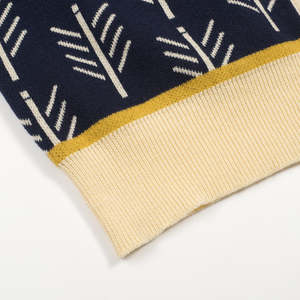 Cárdigan de punto a rayas con cuello en V transpirable para hombre, suéter tipo chaqueta con botones para la temporada de primavera y otoño - Product Image 5