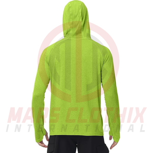 เสื้อฮู้ดตกปลาแบบเรียบง่ายสั่งทำพิเศษสำหรับผู้ชาย คุณภาพสูง สีพื้น ผ้าพูลโอเวอร์ แขนยาว - Product Image 3