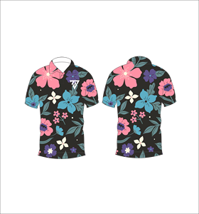 Polo pour homme à imprimé floral foncé, décontracté, à manches courtes, respirant, tendance, pour le golf - Product Image 3