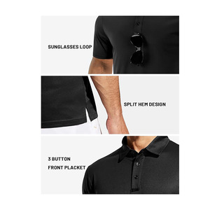 เสื้อเชิ้ตสีดำคลาสสิกสำหรับผู้ชาย ผ้าฝ้ายนุ่ม ระบายอากาศได้ดี แขนสั้น สวมใส่สบายๆ มีสไตล์ เหมาะกับชุดลำลองฤดูร้อน - Product Image 2