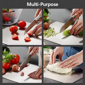 Tabla de Cortar Rectangular de Acero Inoxidable 304, Personalizada, Gruesa, Ecológica, Duradera, No Tóxica, Antimoho, de 2.0 cm de Grosor - Product Image 5