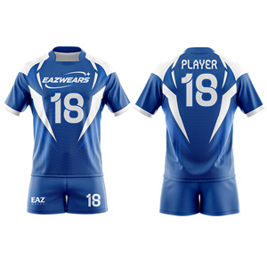 ชุดรักบี้พรีเมียม เสื้อทีมและกางเกงขาสั้นสั่งทำพิเศษ ผ้าแห้งเร็ว ระบายอากาศได้ดี รับผลิตแบบ OEM ODM แบรนด์ส่วนตัว คุณภาพสูง - Product Image 2