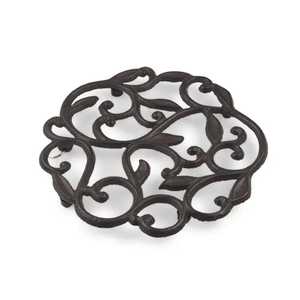 Wholesale Vintage Cast Iron <b>Trivet</b> Antique Round Metal Heat Resistant Hot Pot Pad Nonslip Kitchen Table Mat Coaster - Product Image 1