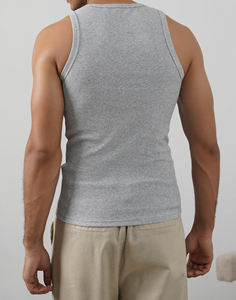 Nouveaux débardeurs de sport pour hommes, sans manches, couleur unie, côtelés, pour la gym, l'entraînement, athlétique, coupe ajustée, séchage rapide - Product Image 2