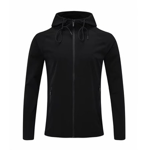 Spandex/Polyester Quick Dry Summer Outdoor Indoor Sports <b>Jacket</b> Drawstring Zipper Pocket Hooded Windbreaker Digital Sweatshirt - Product Image 1