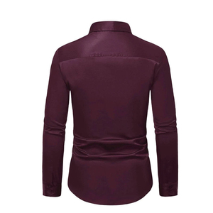 Camisa Formal de Negocios de Manga Larga para Hombre, de Poliéster/Algodón, Tela Satinada, Transpirable, Antiarrugas, Verano, Personalizada, OEM, ODM - Product Image 1