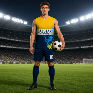 Último Diseño de Uniforme de Fútbol, Camiseta de Verano, Logotipo del Equipo de Moda, Patrocinador Personalizable, Sin Mangas, Calidad Garantizada, Gran Venta - Product Image 1