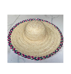 Best Mexican Sombrero <b>Fedora</b> Straw <b>Hat</b> with Pom-Pom Wild Western Style/ Straw <b>Hat</b> Fashion Parties Wedding Summer Crafts Gift - Product Image 2