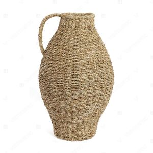 Vase en jonc de mer fait main Vietrustic pour décoration de table - Product Image 3
